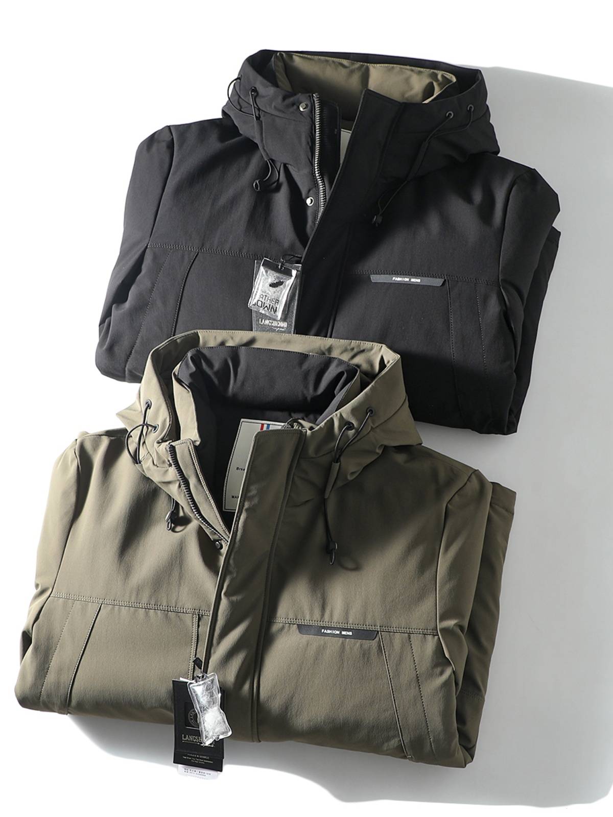 Winter men's business casual hooded down jacket jacket