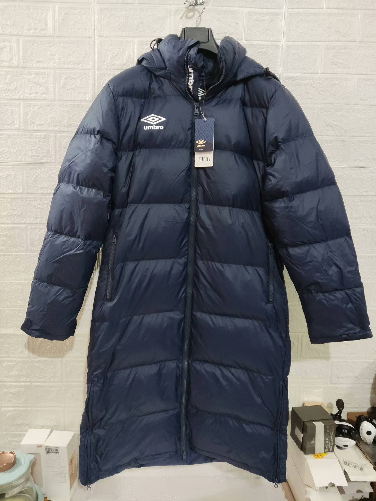 Umbro Yinbao Winter Men's Women and Women Same Cold Duck Pozoats Warm Thickening Mid -long down jacket UO2