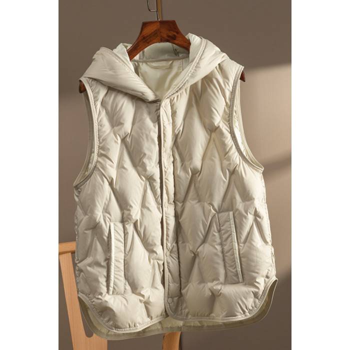 Dingzhang wears 3 seasons hooded down vest women