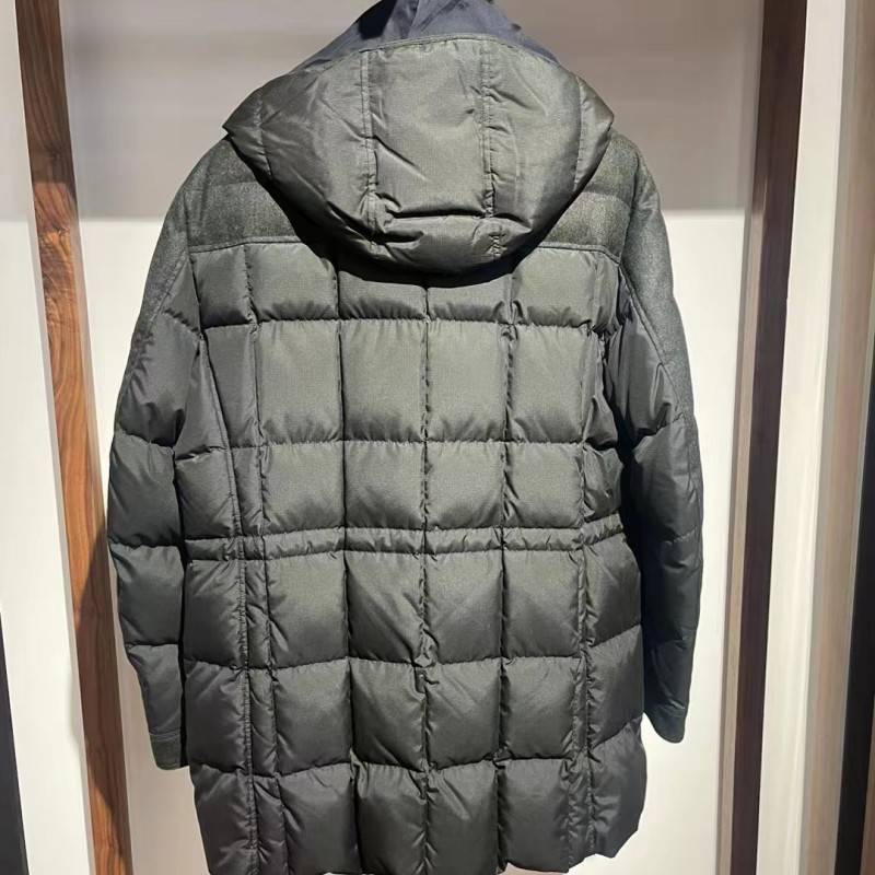 Trans business casual down jacket standing collar mid -length