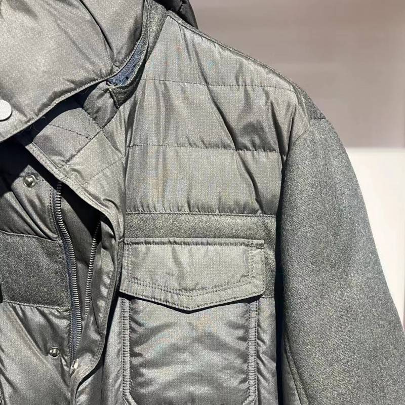 Trans business casual down jacket standing collar mid -length