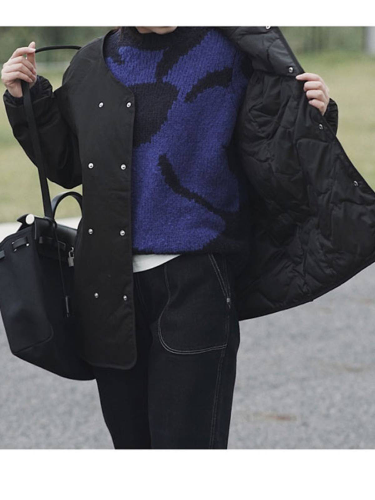 Wear down jackets with down jackets on both sides, furry puffed couple models