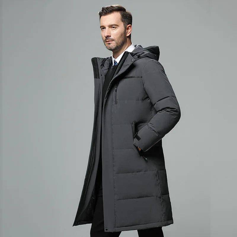 Winter high quality long mens down jacket thickened warm la