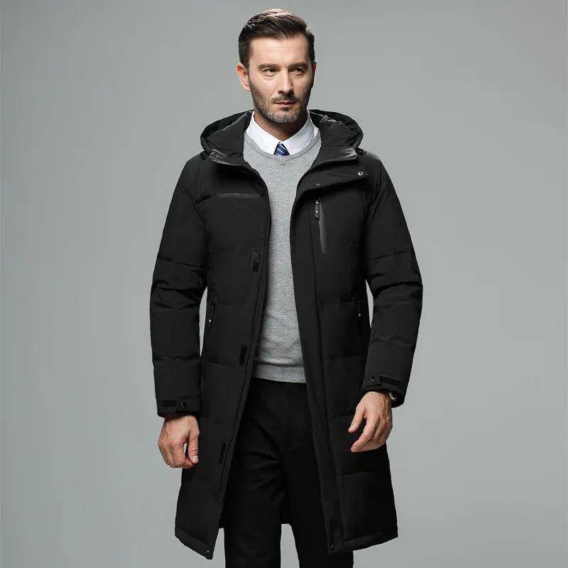 Winter high quality long mens down jacket thickened warm la