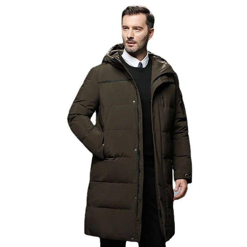 Winter high quality long mens down jacket thickened warm la