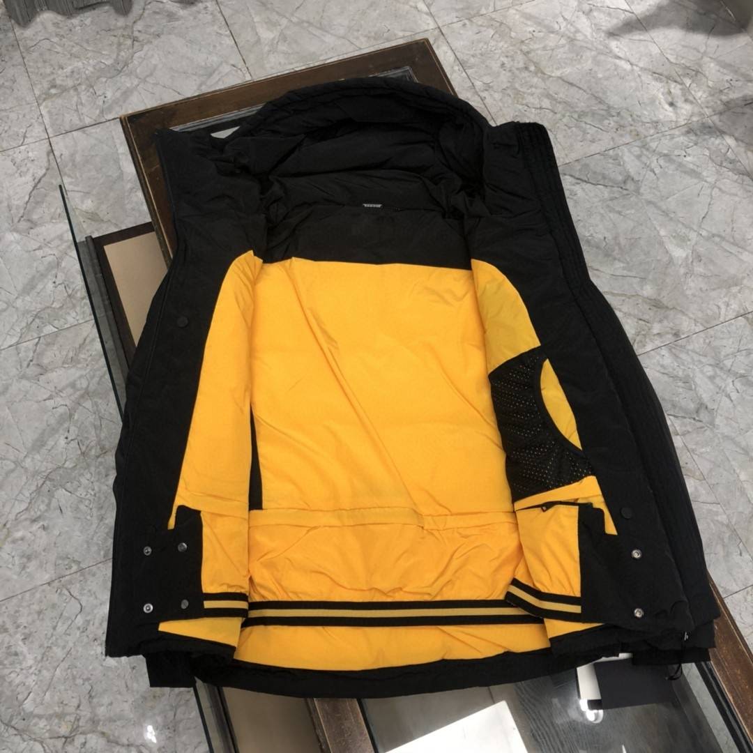 Winter new contrasting coloring Ying Huanglian Hat down jacket men and women casual white goose velvet jackets waterproof and warm