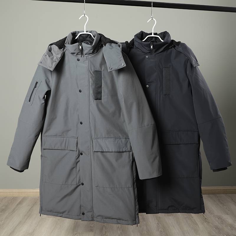 Heavy finale!Co -branded series!Male trendy goose velvet function in winter thickened medium -long down jacket T4182