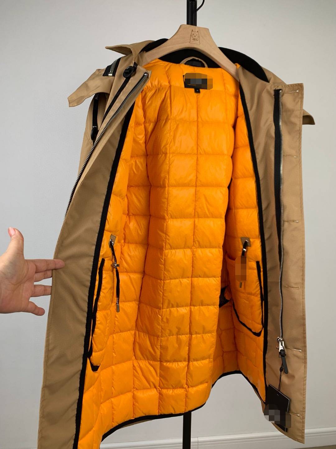 European Station 2024 mid -length worker windproof jacket down jacket down jacket polar geek, warm and warm down jacket men and women