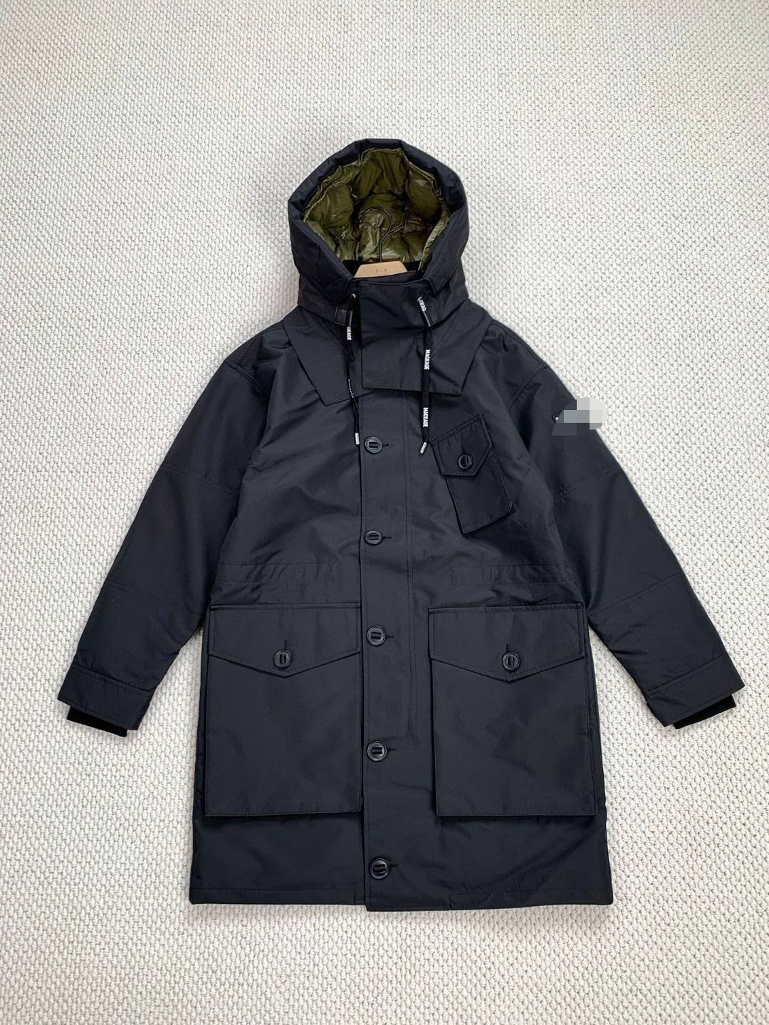 European Station 2024 mid -length worker windproof jacket down jacket down jacket polar geek, warm and warm down jacket men and women
