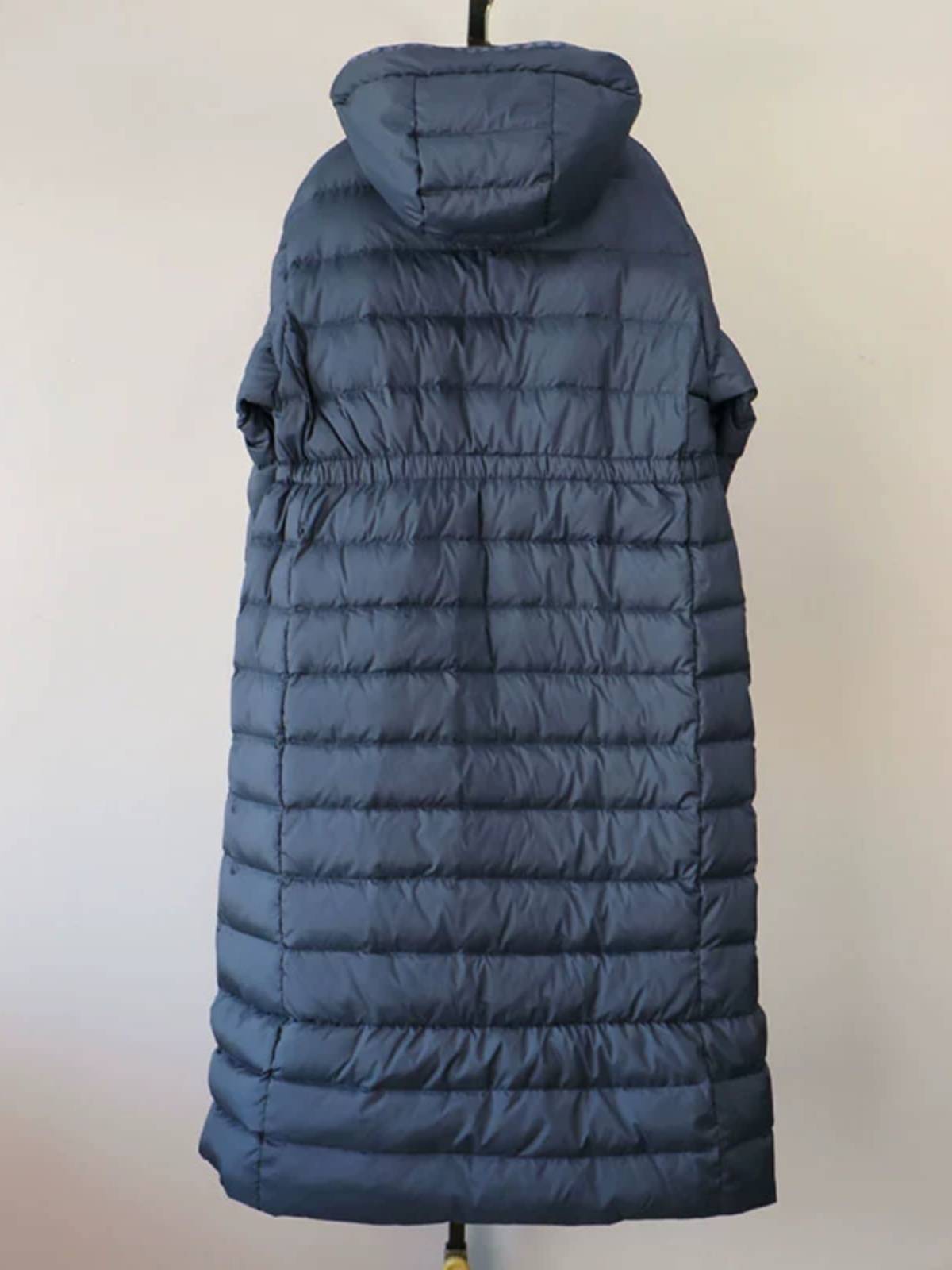 2023 Winter new Korean original single -knee long down jacket women's winter 90 white goose down loose and thin