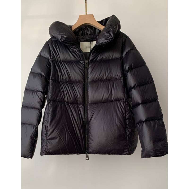 2023 Winter new Italian puppy can degrade fabric hats, zipper, geese velvet down jacket women