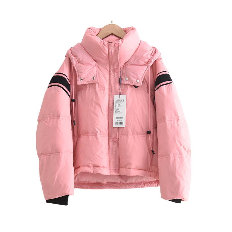 Popularly cute sweet and age -reducing pink down jacket jacket