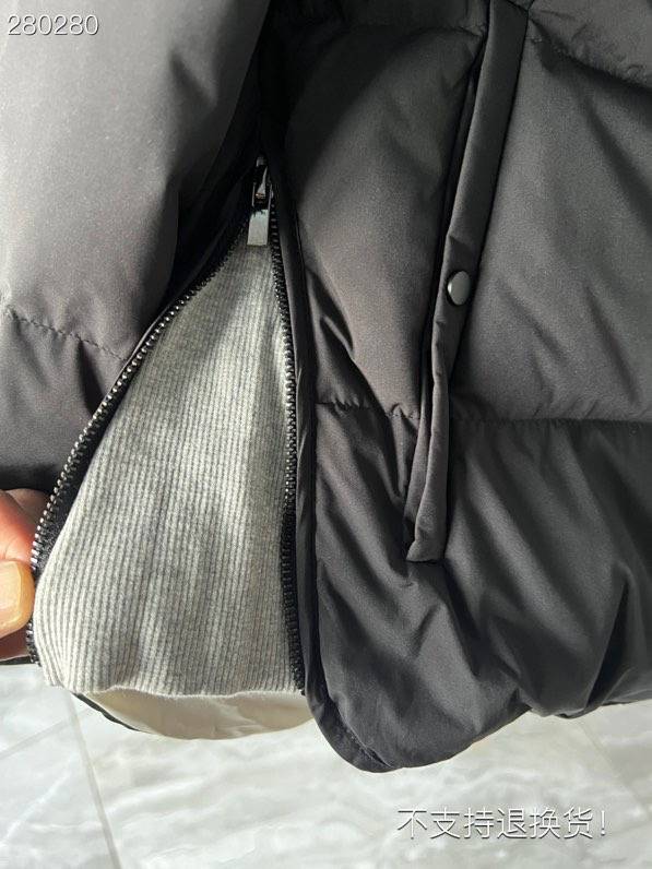Factory exports to the original single -breasted side zipper front zipper front zipper front and back long down jacket female