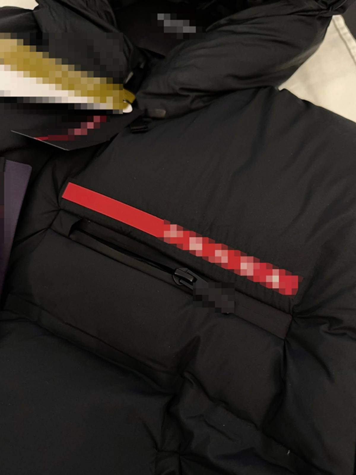 Fashion red label letter thickened warmth, warm, thin bread long hooded down jacket female