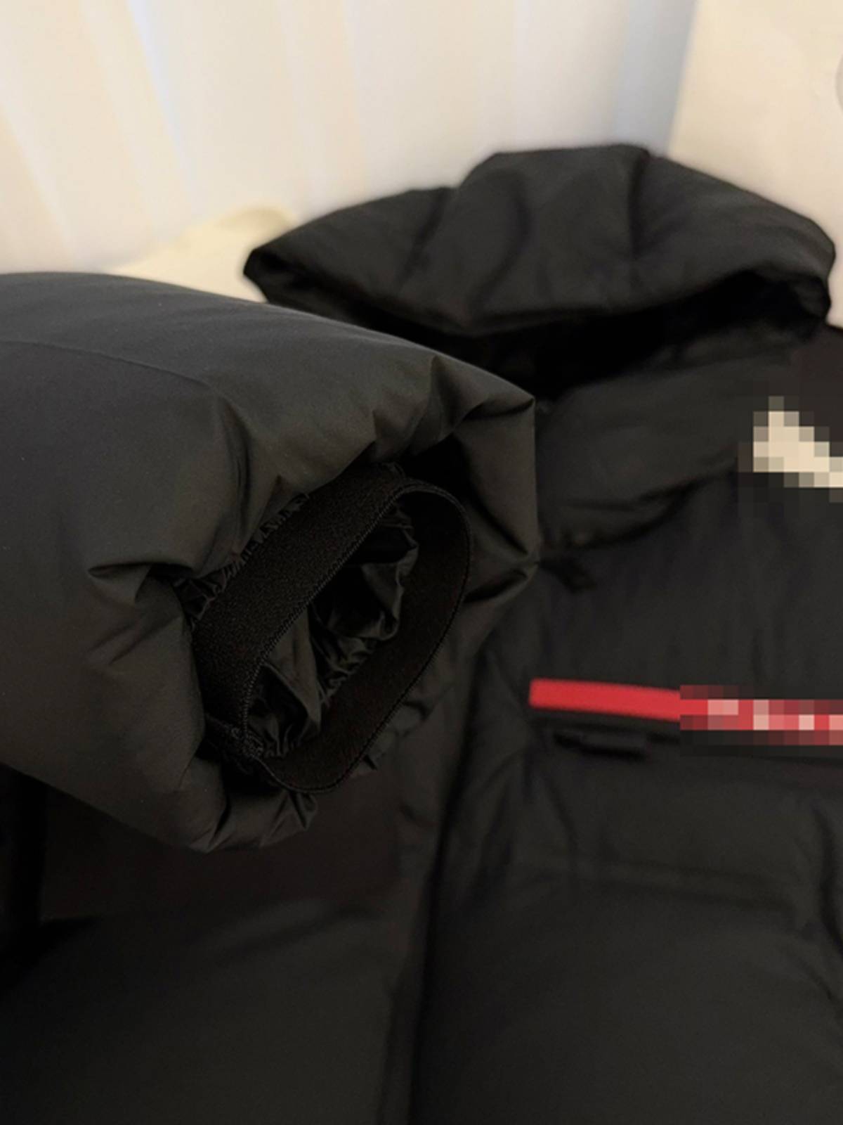 Fashion red label letter thickened warmth, warm, thin bread long hooded down jacket female