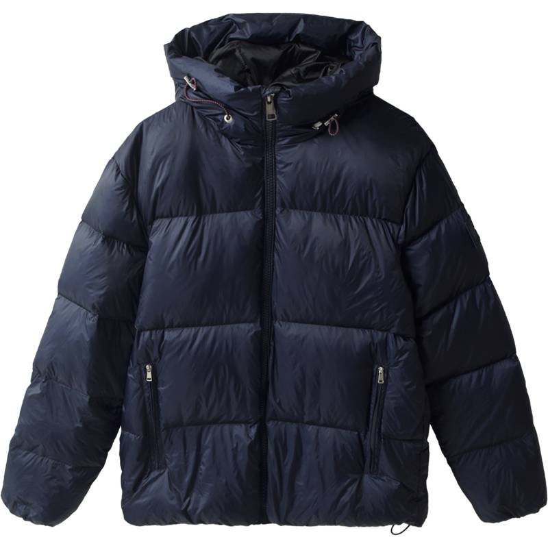Puff noodles waterproof hooded down jacket