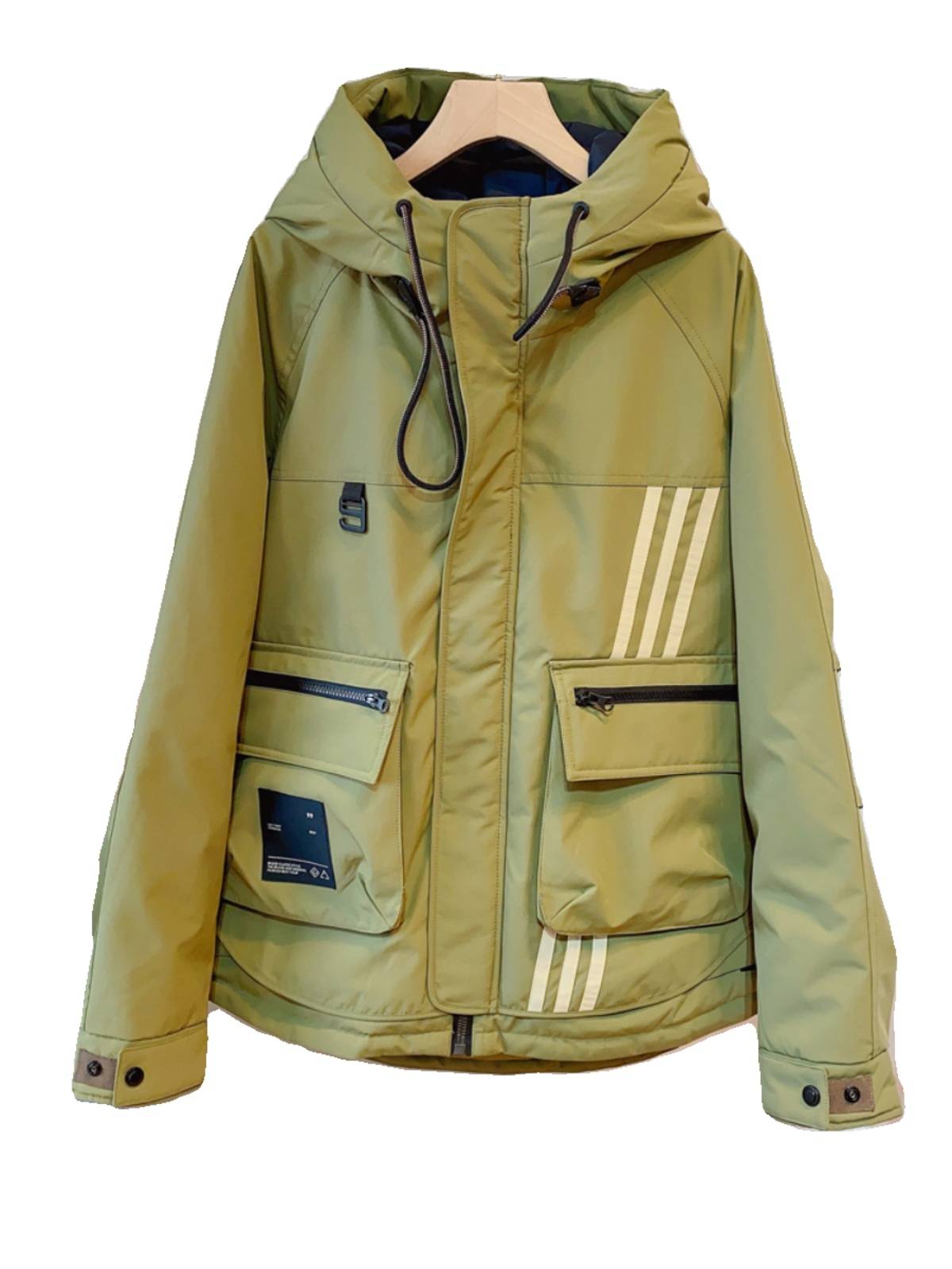 Gongguang Mid -length hooded hood