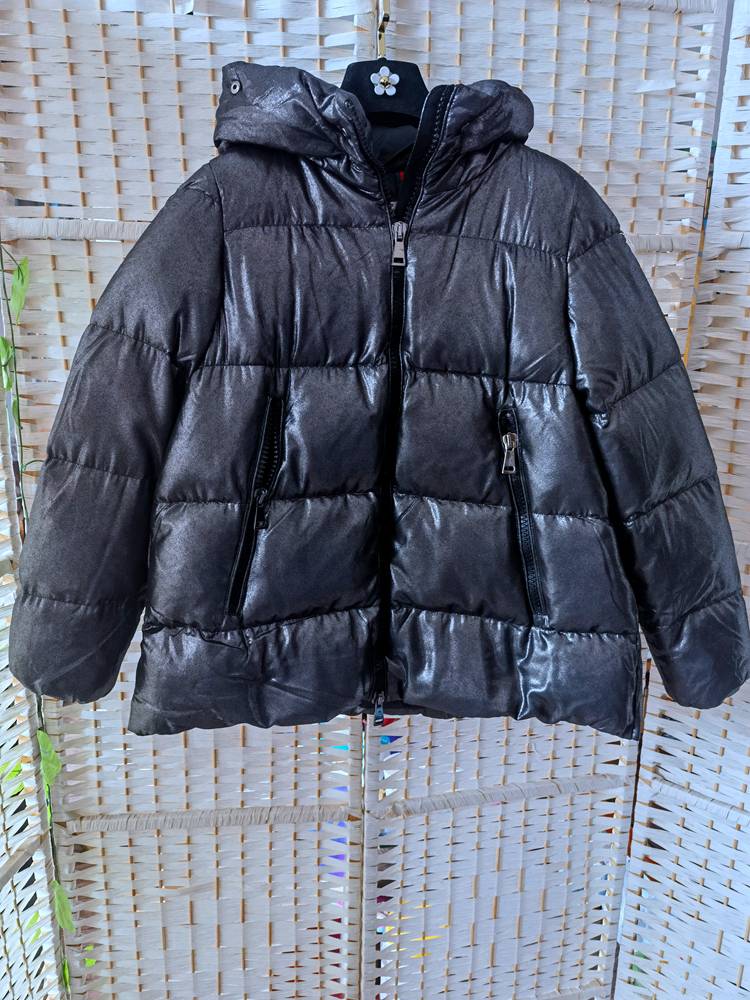 Leisure custom fabric short stand -up collar down jacket