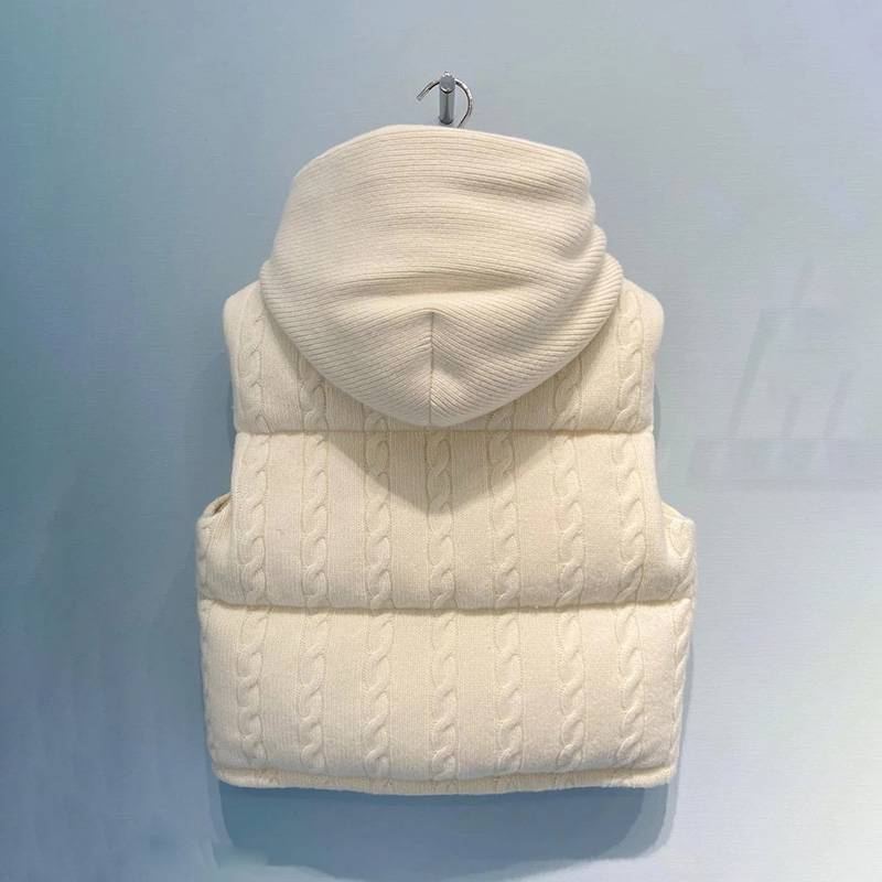 Brand discount store Mall withdrawing the clearance temperament hooded down jacket short small vest outer jacket female