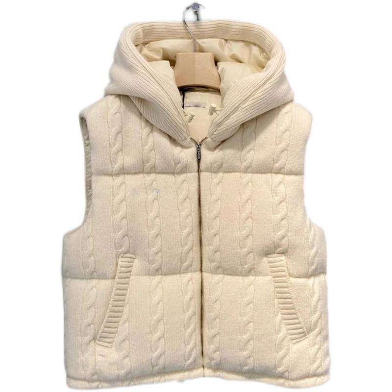 Brand discount store Mall withdrawing the clearance temperament hooded down jacket short small vest outer jacket female
