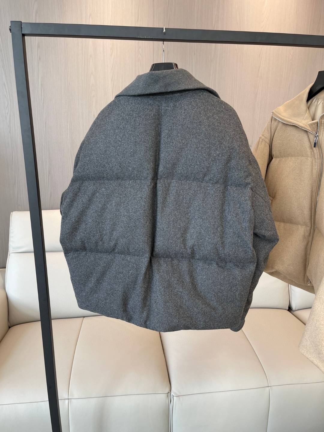 European Station 24 New Wool Fasting Franchons Poly Textiles Mark Short -neck Goose Velvet Zipping Plel Female Single