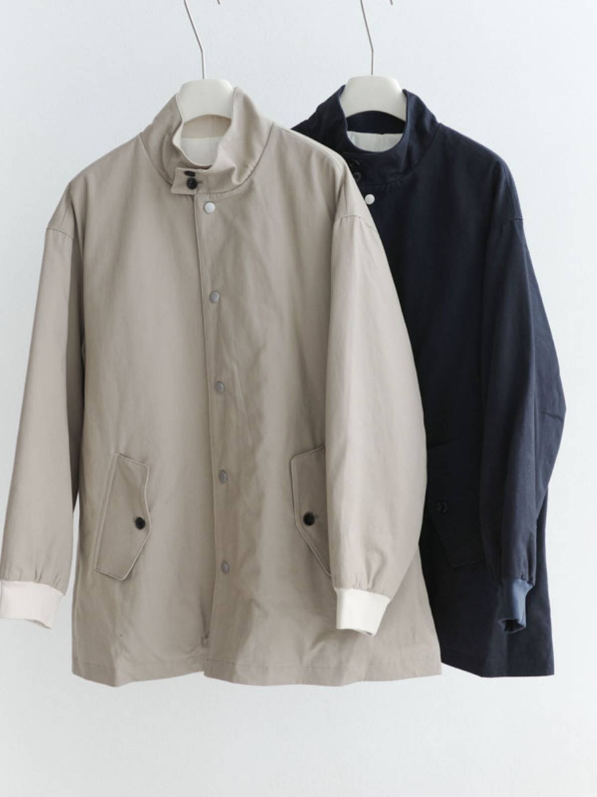 Flat 90 white goose velvet collar trench jacket down jacket