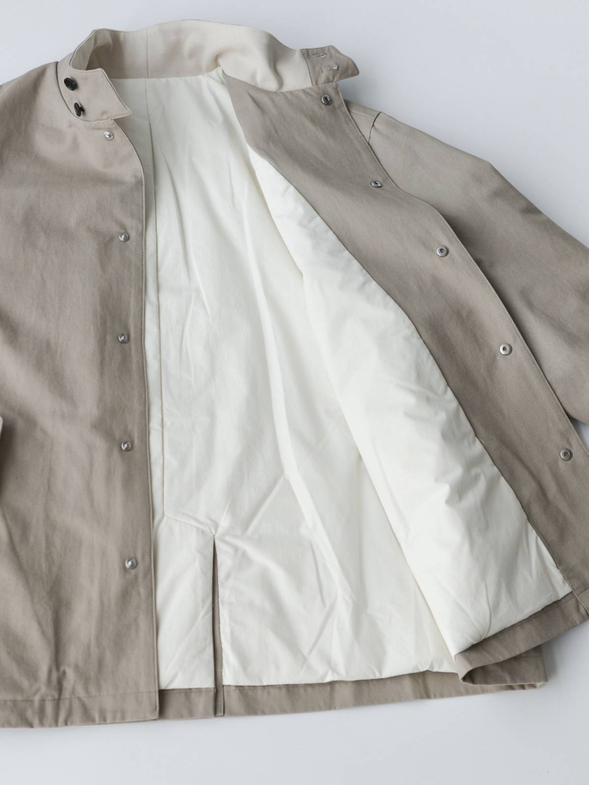 Flat 90 white goose velvet collar trench jacket down jacket