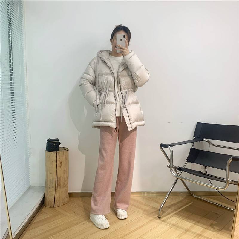 90 White Goose Velvet Pumping Rope with hooded waist