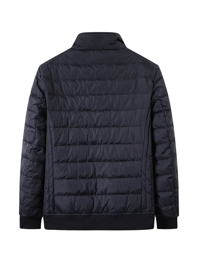 Big -cut label autumn and winter men's stand -up collar short casual down jackets, light, warm and warm shirt outside the tide