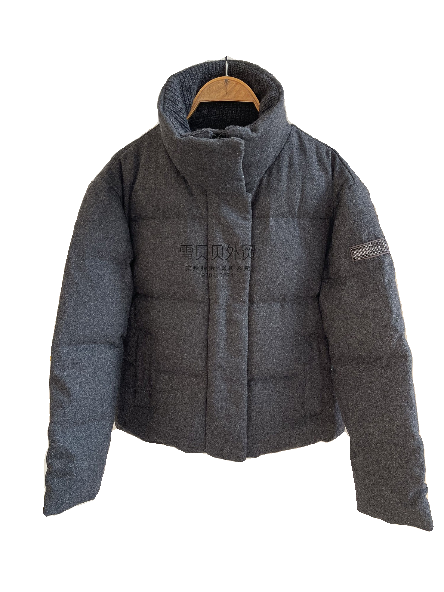 Fighting is quality!Italian high -luxury wool standing goose velvet fills thick warm bread short down jacket