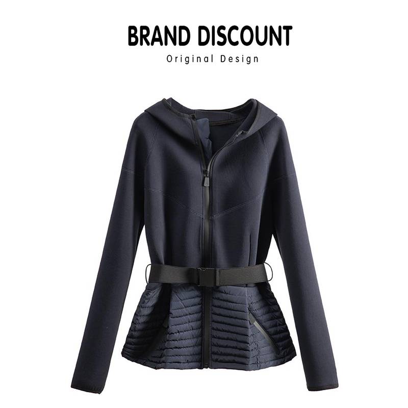 Clear warehouse leakage ~ counter withdrawal of tail -cut label women's cotton air cotton pink down ruffled ruffled sweater jacket