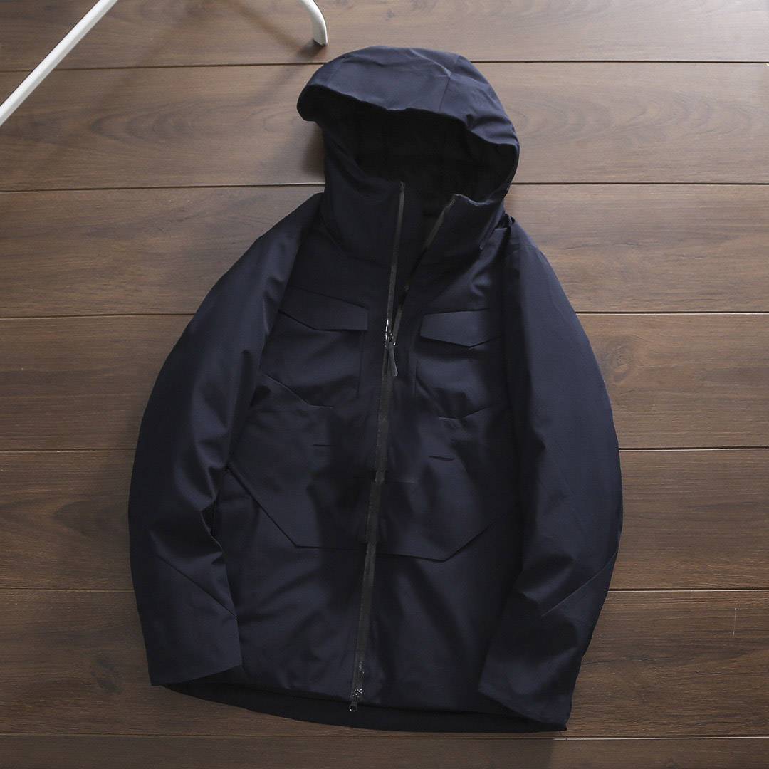 2023 Autumn and Winter Fashion V series men's outdoor sports hooded hooded jacket down jacket white duck down trend