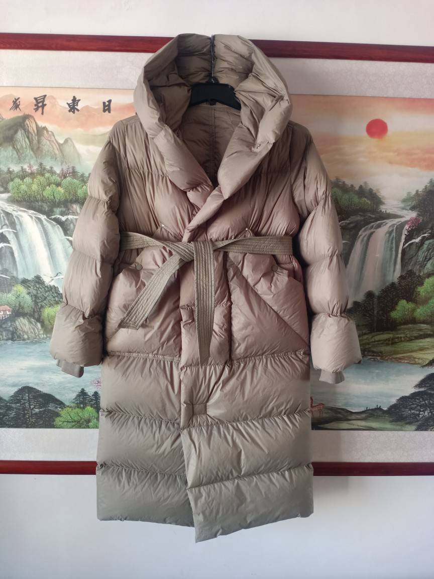 Original single Canadian classic women's 90%white goose velvet long down jacket jacket.