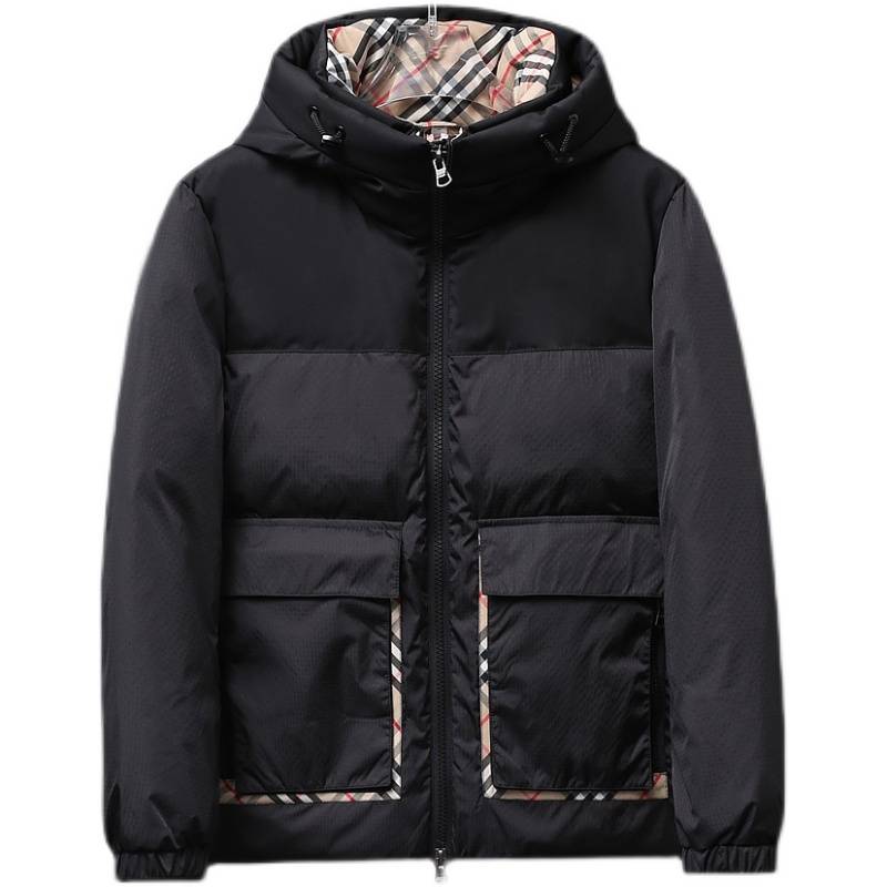 2022 autumn and winter thick casual down jacket men and women tide brand white duck down 90 fluffy stitching nylon anti -cold anti -wind men