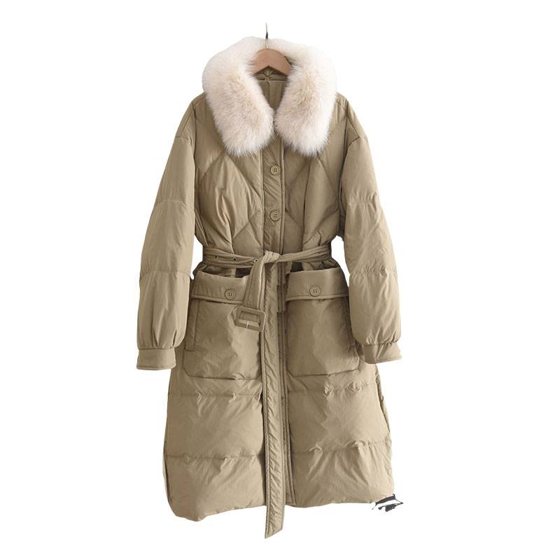 Fashion, simple waist, thin and warm down jacket jacket