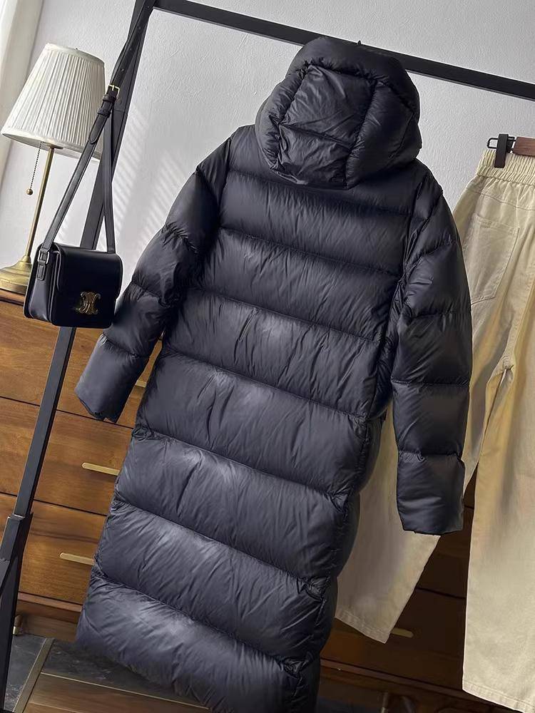 90 white duck down thickened warm long down jacket