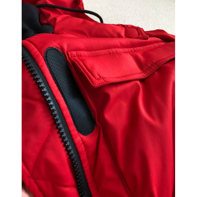 MC2 red stand -up collar hooded down jacket female short 2023 winter new white duck down waist waist is thin and versatile black