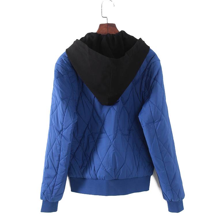 Fashion versatile casual short hooded cotton jacket