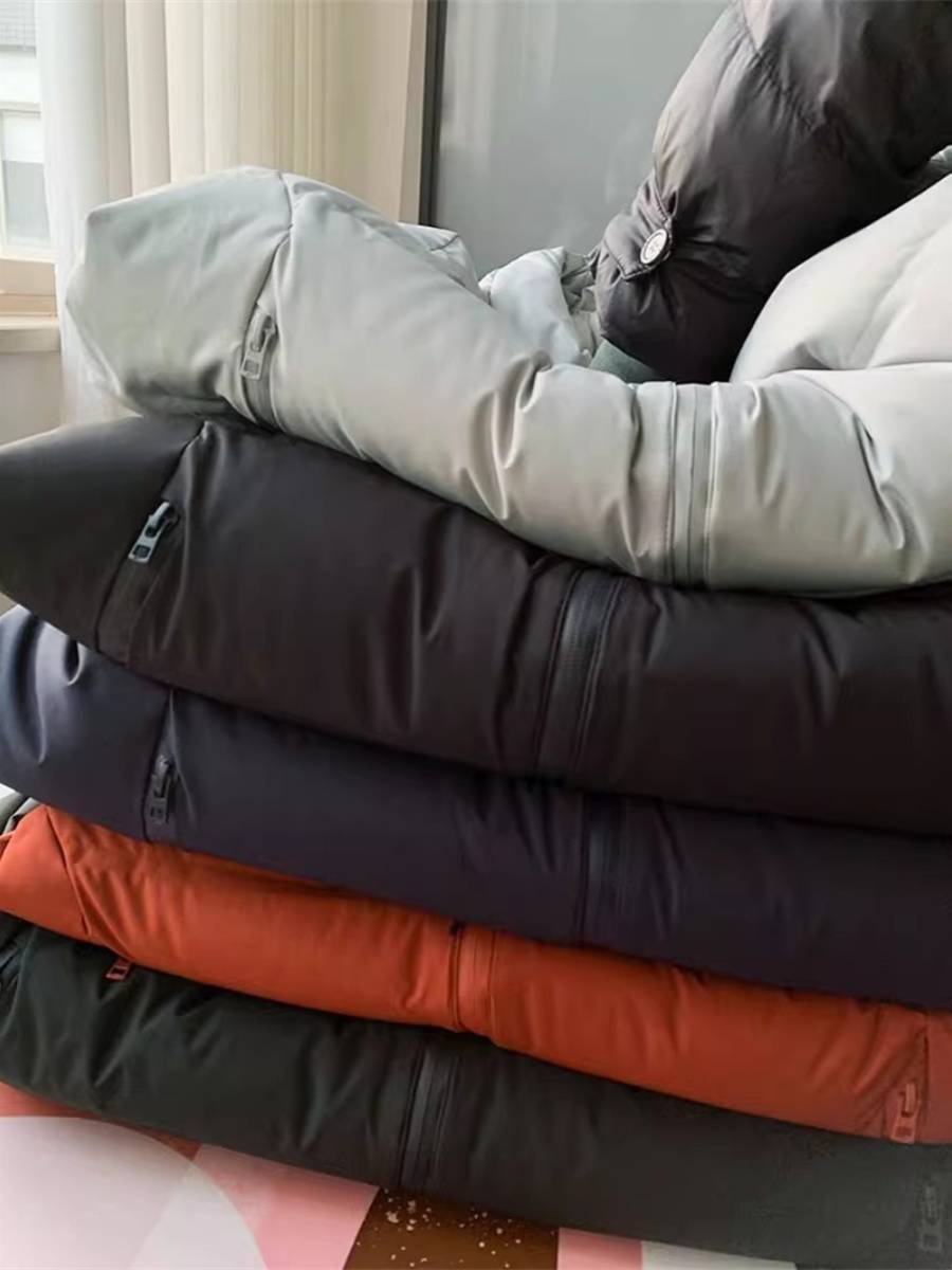 Pressing glue, fluffy thick real baked down jacket men and women