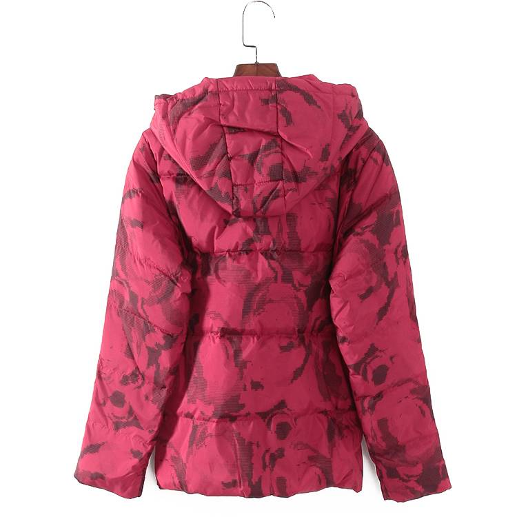 Wind brand counter Clearance Winter Women's Red Fashion Black Dark Printing Hooded Plel 70594
