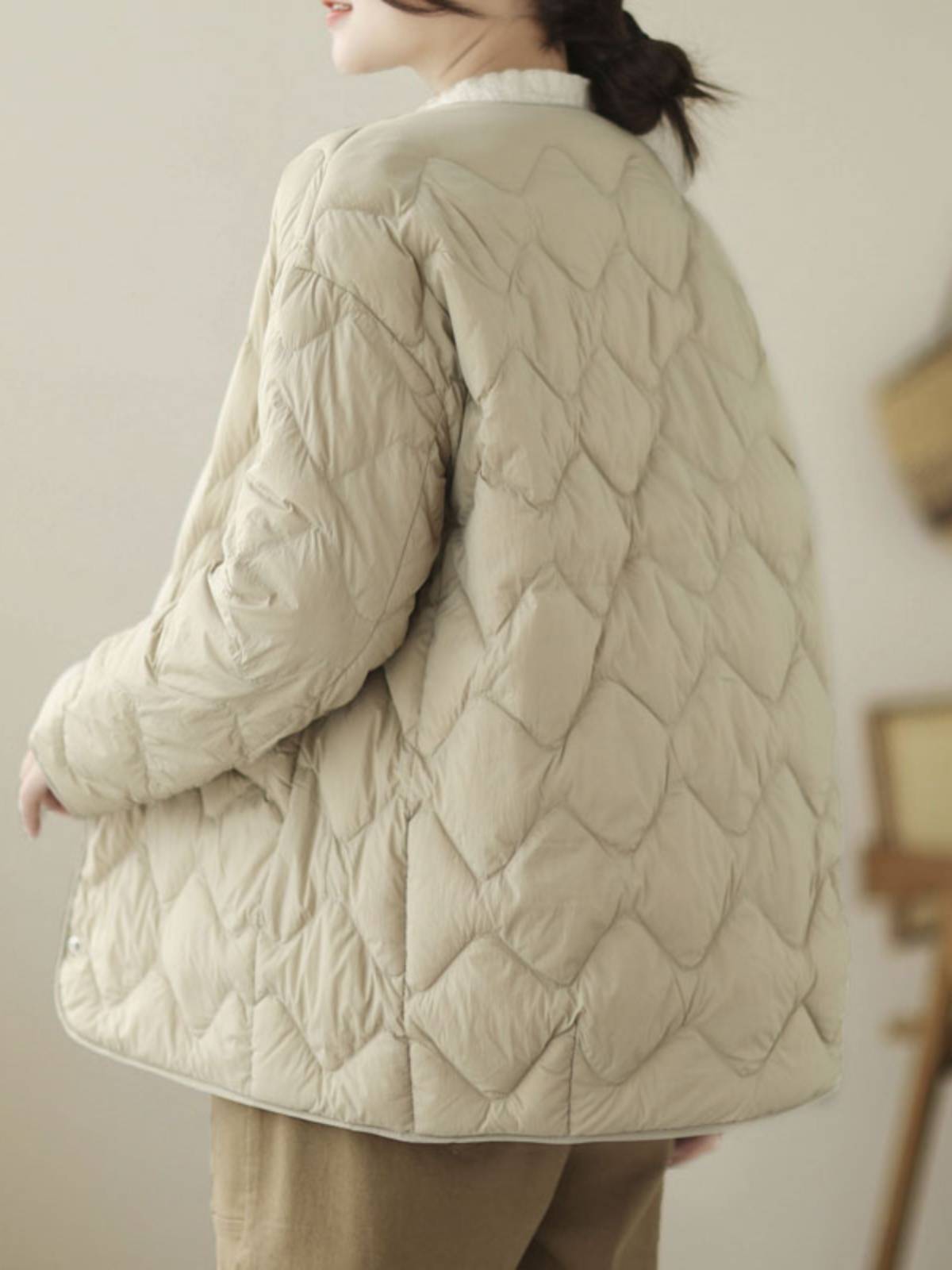 Clear warehouse warm down cotton jacket casual loose cotton
