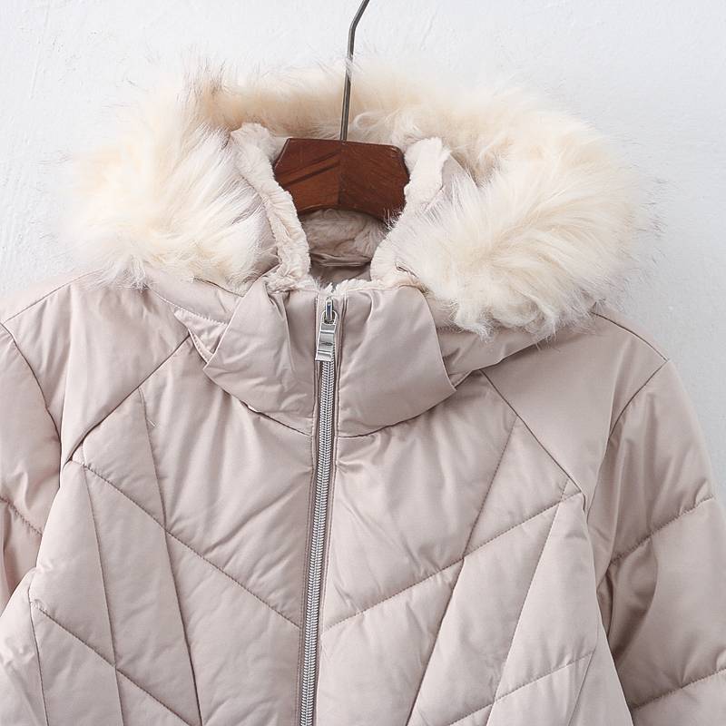 The hooded stand -up collar cotton coat cotton coat lacks autumn autumn