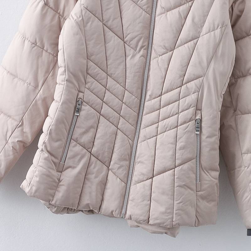 The hooded stand -up collar cotton coat cotton coat lacks autumn autumn