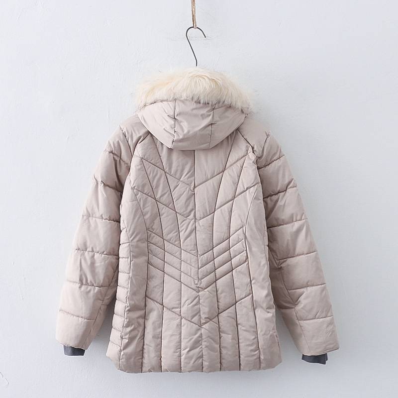 The hooded stand -up collar cotton coat cotton coat lacks autumn autumn