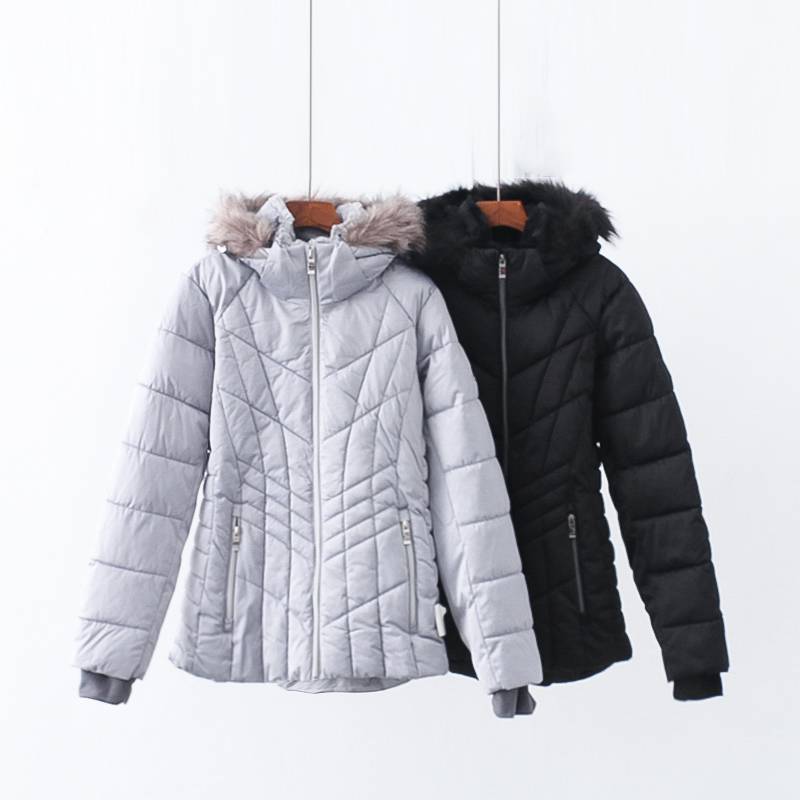 The hooded stand -up collar cotton coat cotton coat lacks autumn autumn
