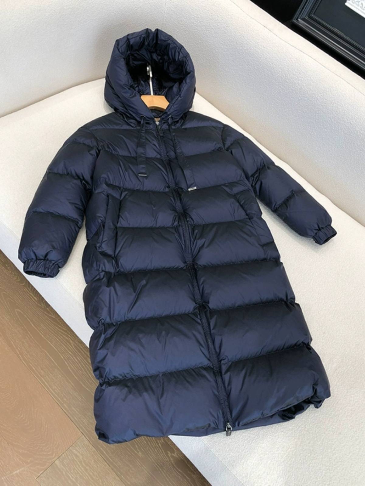 Autumn and winter new M home windproof waterproof giant fluffy warm hooded long 90 goose down jacket