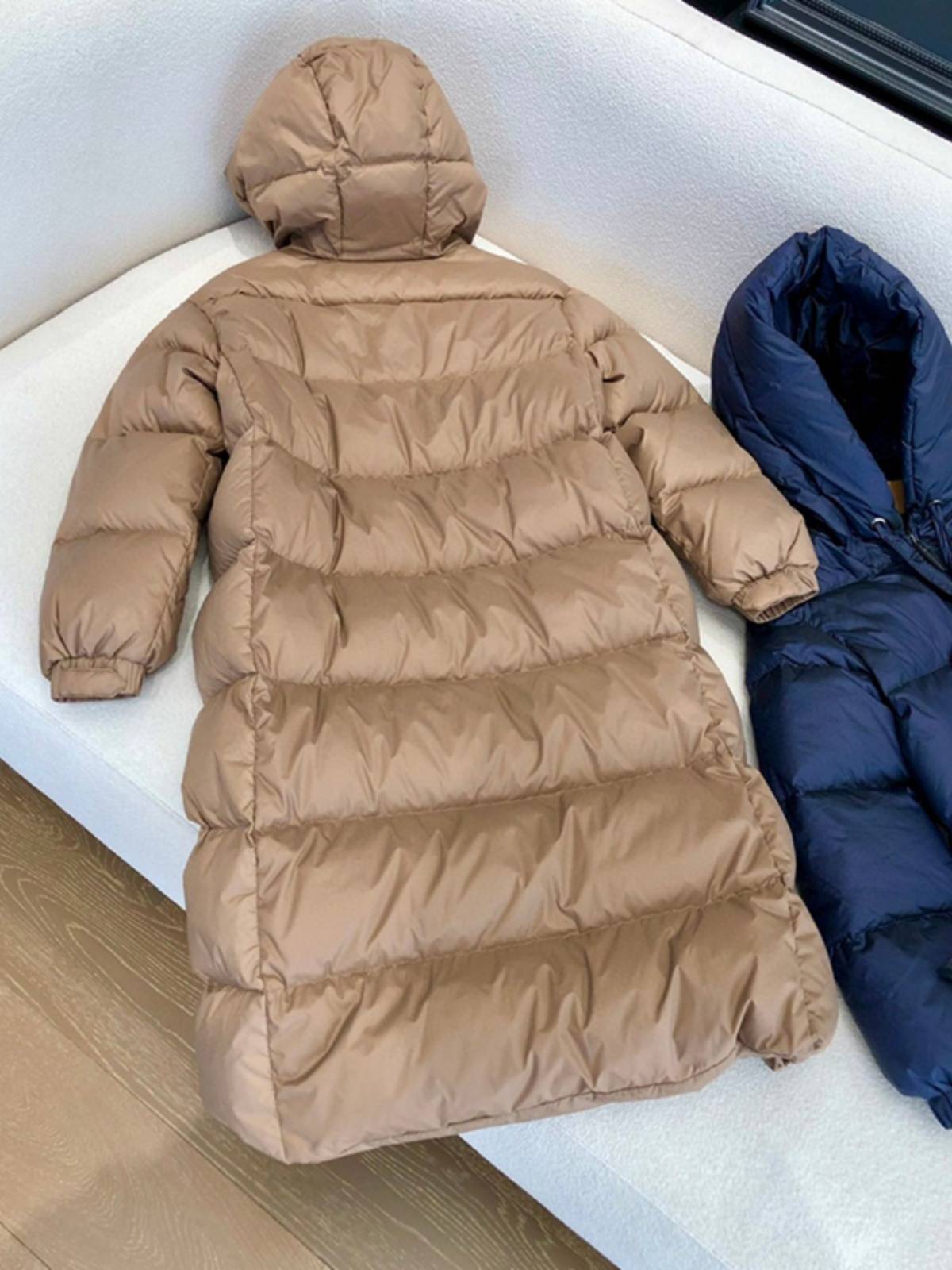 Autumn and winter new M home windproof waterproof giant fluffy warm hooded long 90 goose down jacket