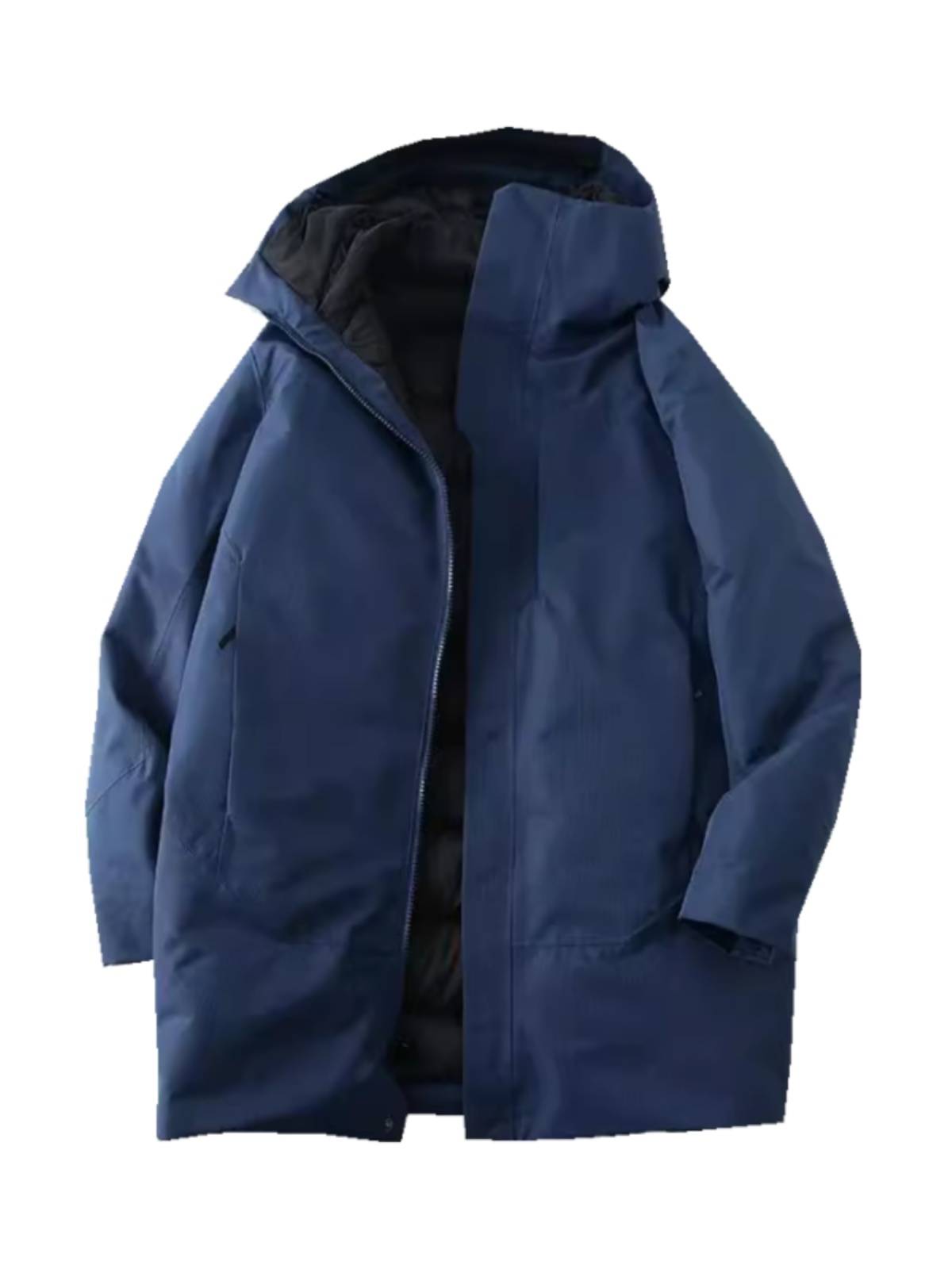 Men's high -end 90 goose down medium long down jacket