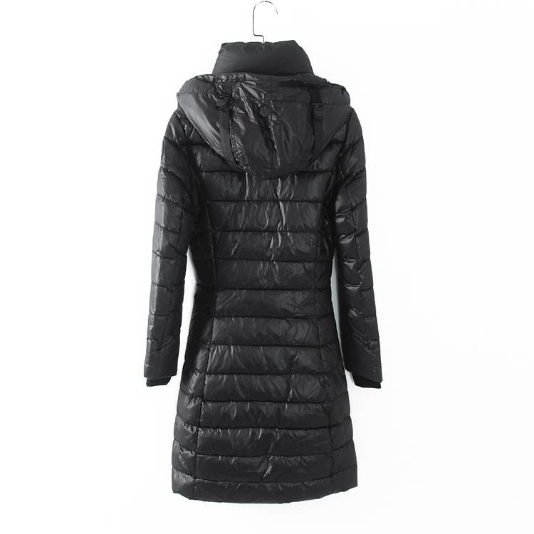 Fashion, simple solid color long hooded cotton jacket