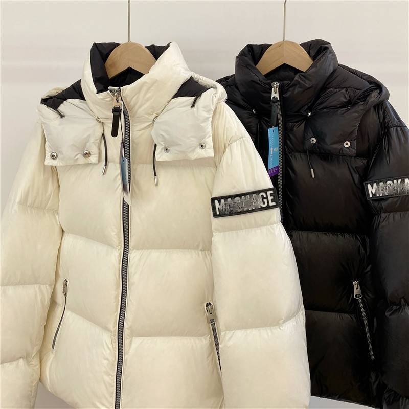 Single ~ Star MA*CK90 white duck duck 800 pink hat thickened warm down jacket casual bread suit